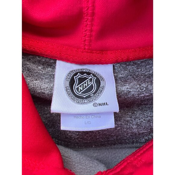 Vintage Detroit Red Wings NHL Hoodie Sz L Red & Gray A4 - Picture 4 of 6